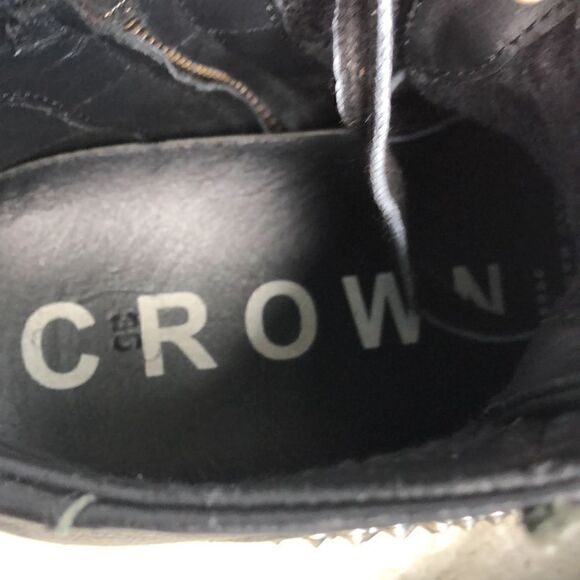 Leather Crown Studded Sneakers - Picture 7 of 11
